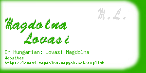 magdolna lovasi business card